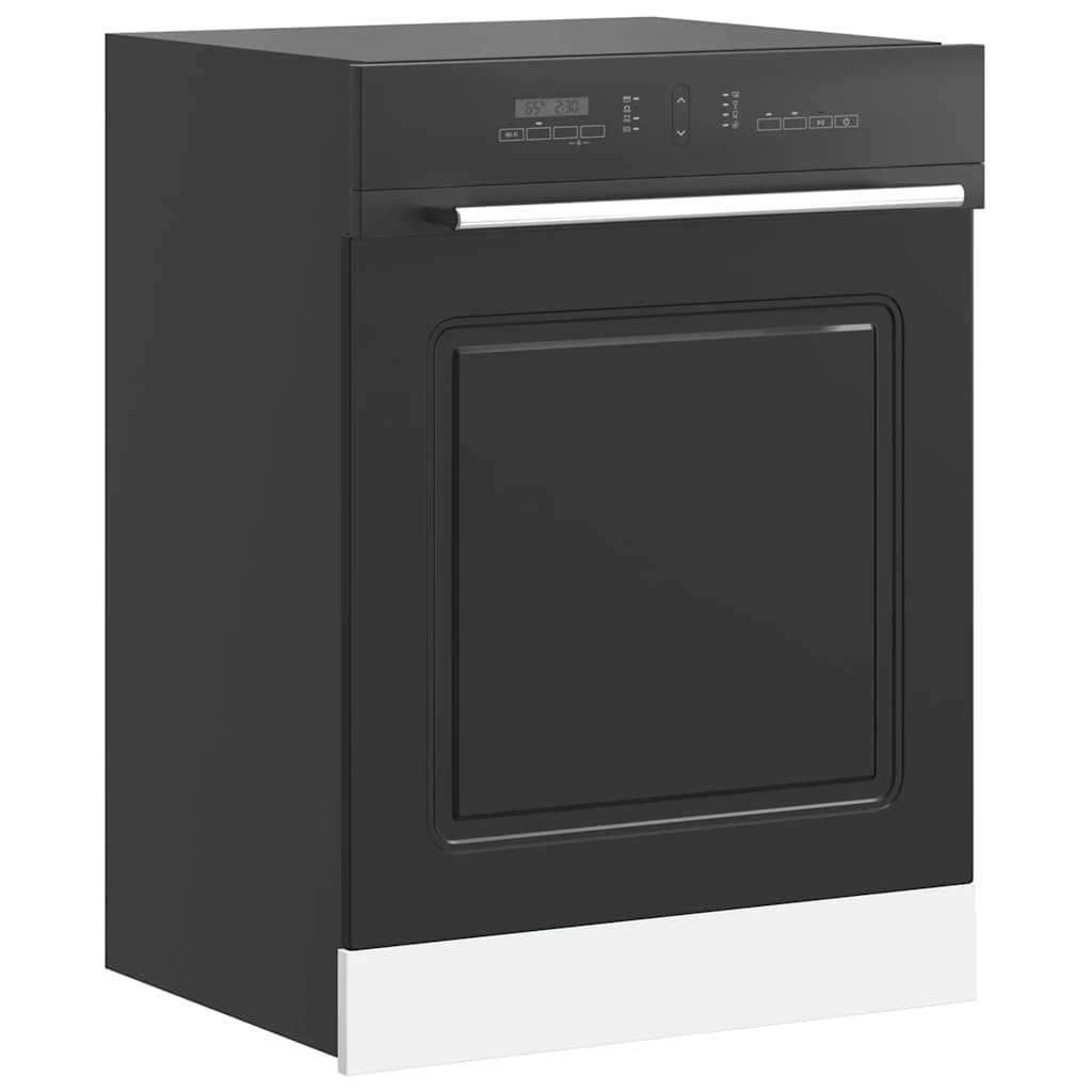Armoire Murale De Cuisine Kalmar Bois D'ingénierie Noir