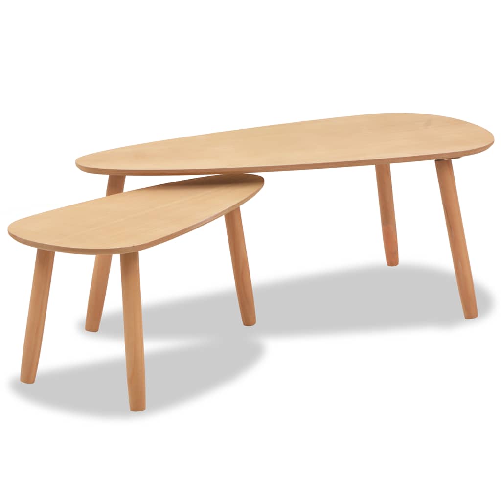 Ensemble De Tables Basses 2 Pcs Bois De Pin Massif