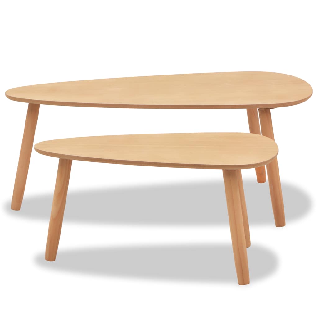 Ensemble De Tables Basses 2 Pcs Bois De Pin Massif