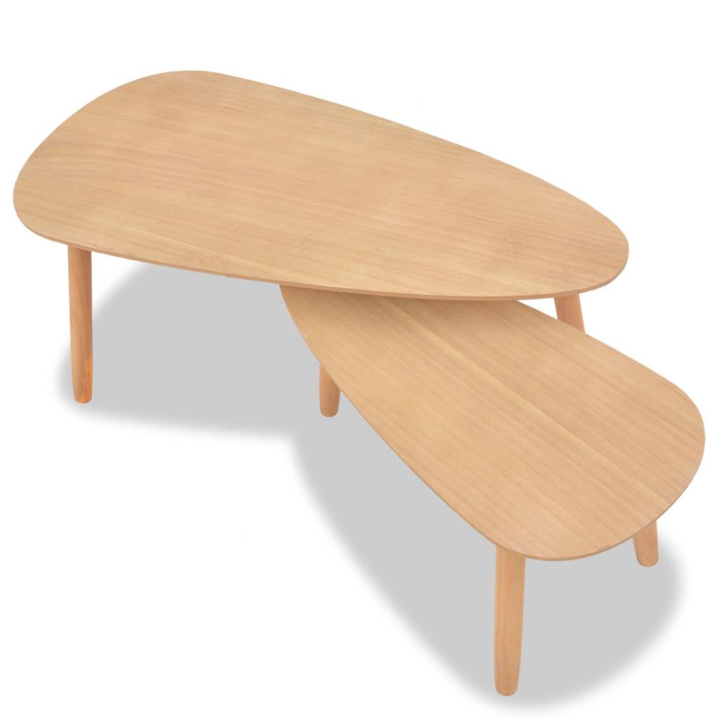 Ensemble De Tables Basses 2 Pcs Bois De Pin Massif