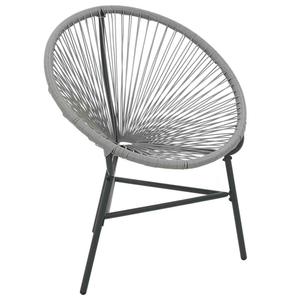 Chaise De Jardin Sous Forme De Lune Résine Tressée