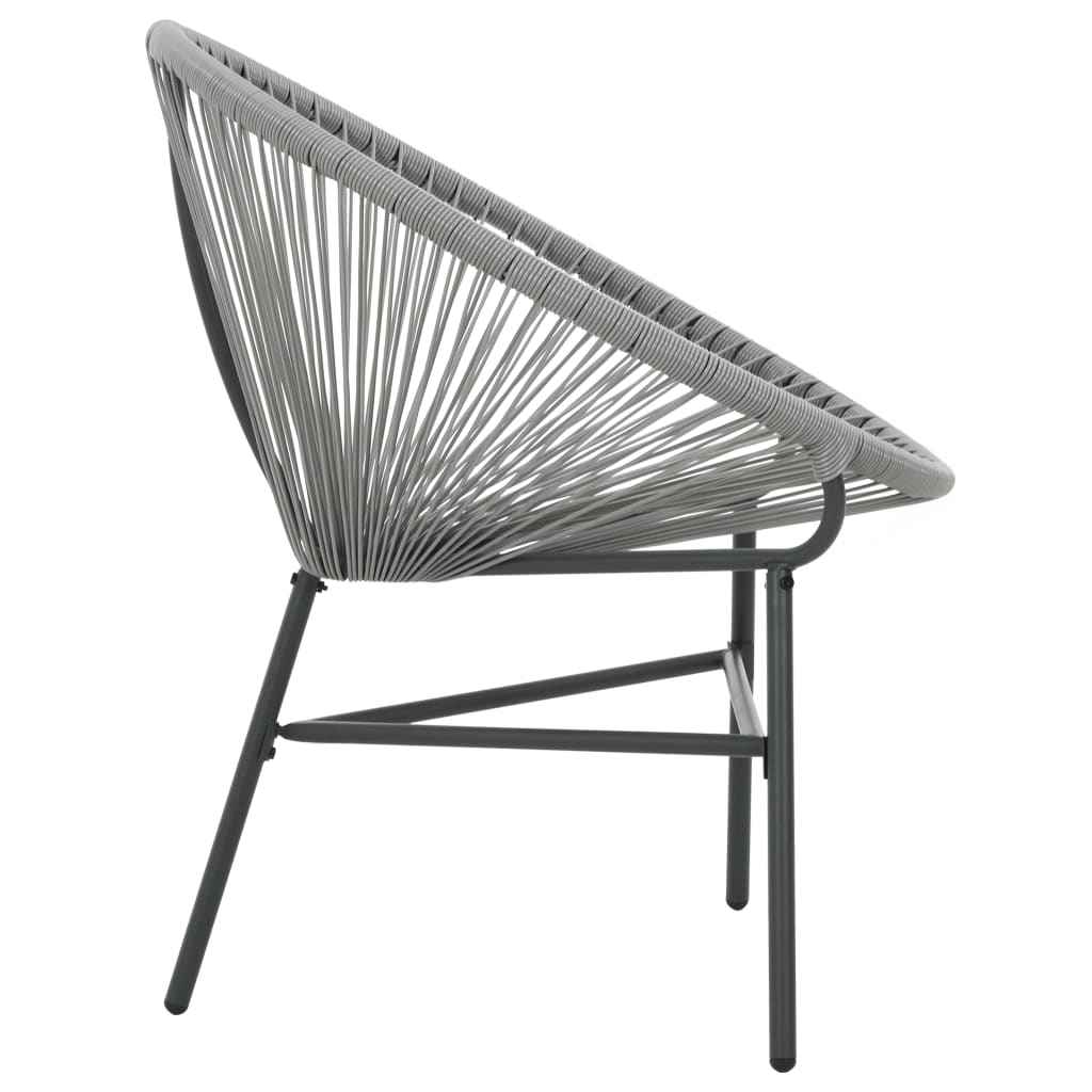 Chaise De Jardin Sous Forme De Lune Résine Tressée