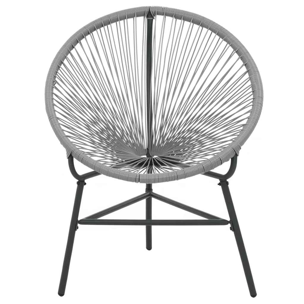 Chaise De Jardin Sous Forme De Lune Résine Tressée