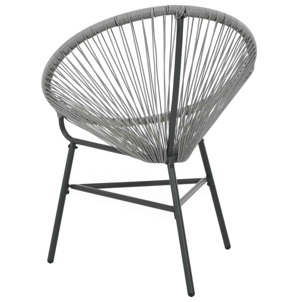 Chaise De Jardin Sous Forme De Lune Résine Tressée