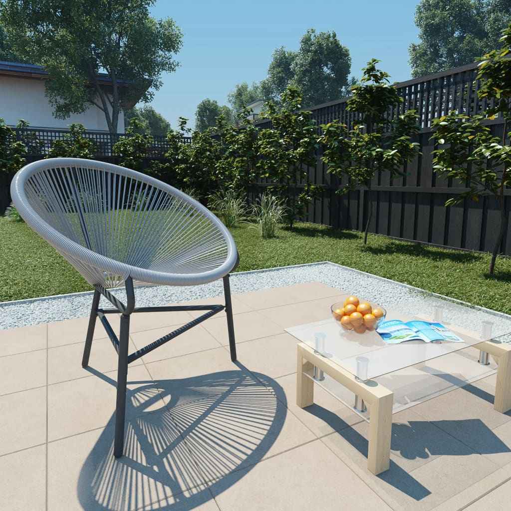 Chaise De Jardin Sous Forme De Lune Résine Tressée