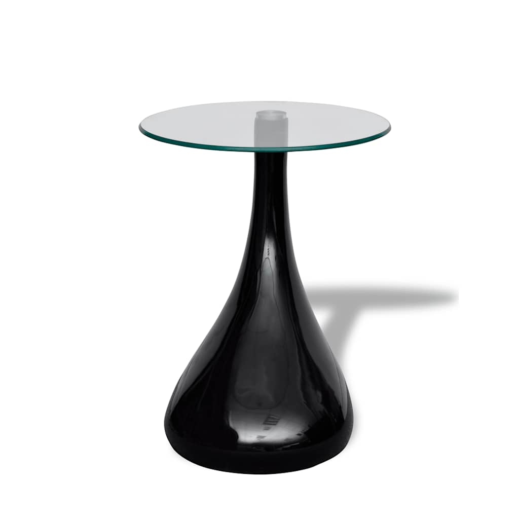 Table Basse Avec Dessus De Table En Verre Rond Brillant