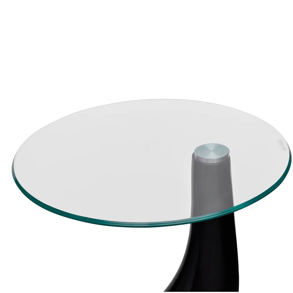 Table Basse Avec Dessus De Table En Verre Rond Brillant