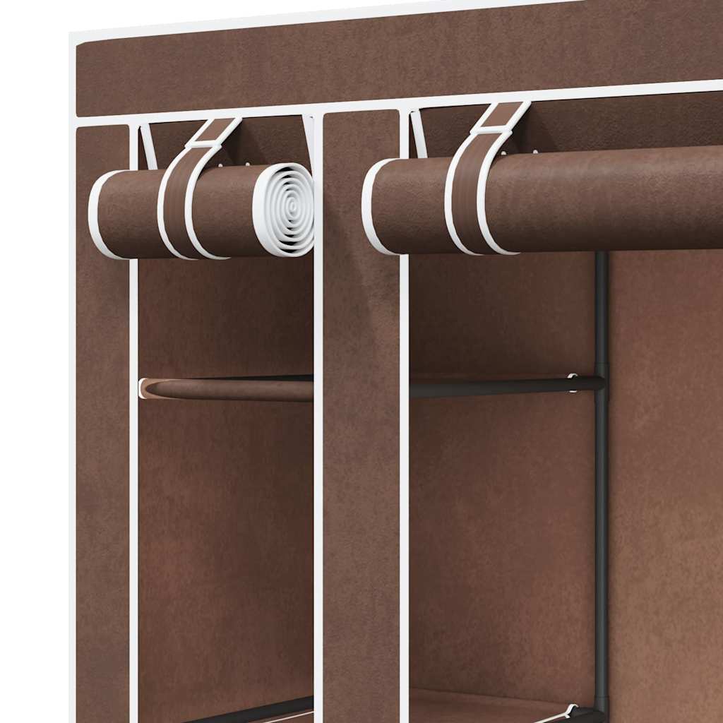 Armoire avec compartiments et tiges 45 x 150 x 176 cm Marron