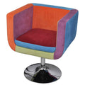 Fauteuil Avec Design De Patchwork Cube Tissu