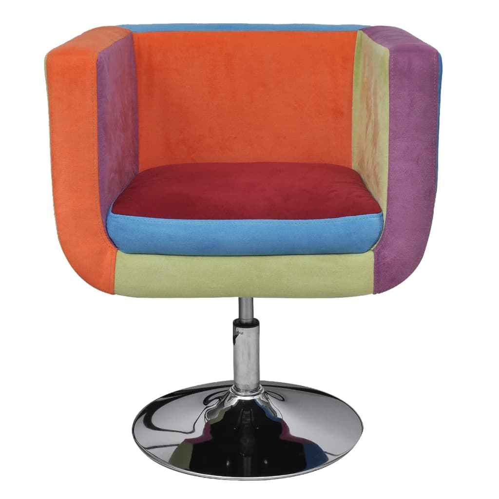 Fauteuil Avec Design De Patchwork Cube Tissu