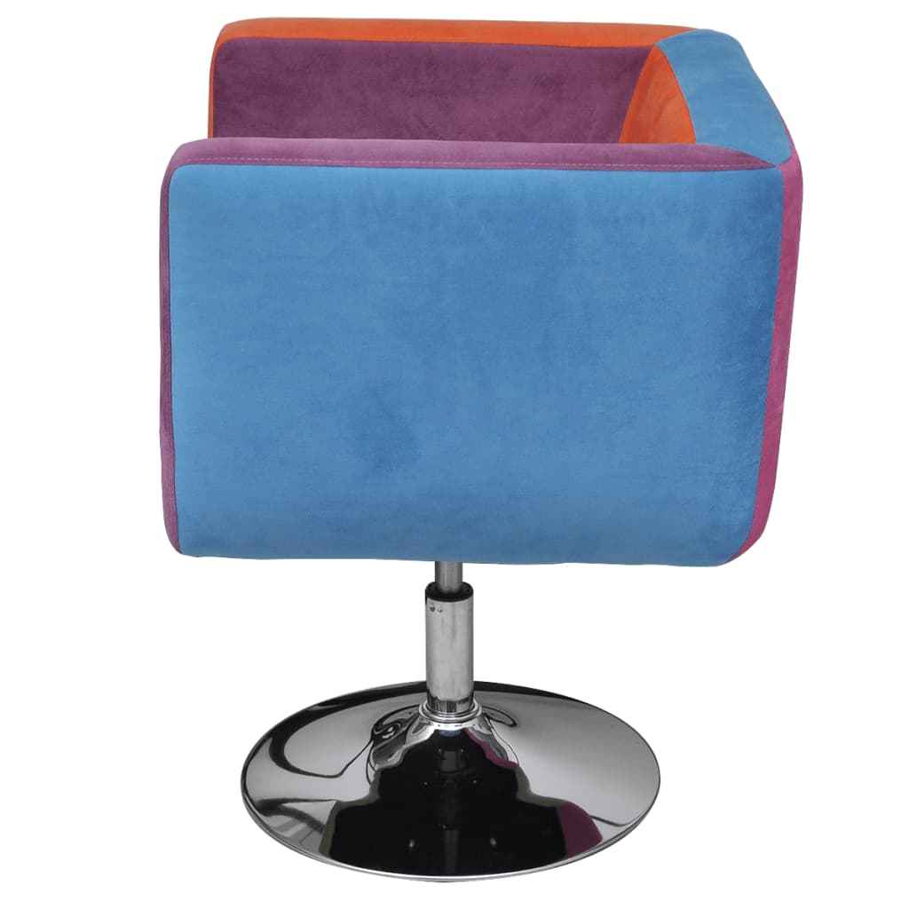 Fauteuil Avec Design De Patchwork Cube Tissu