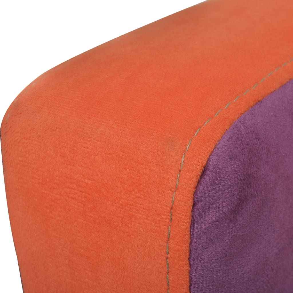 Fauteuil Avec Design De Patchwork Cube Tissu