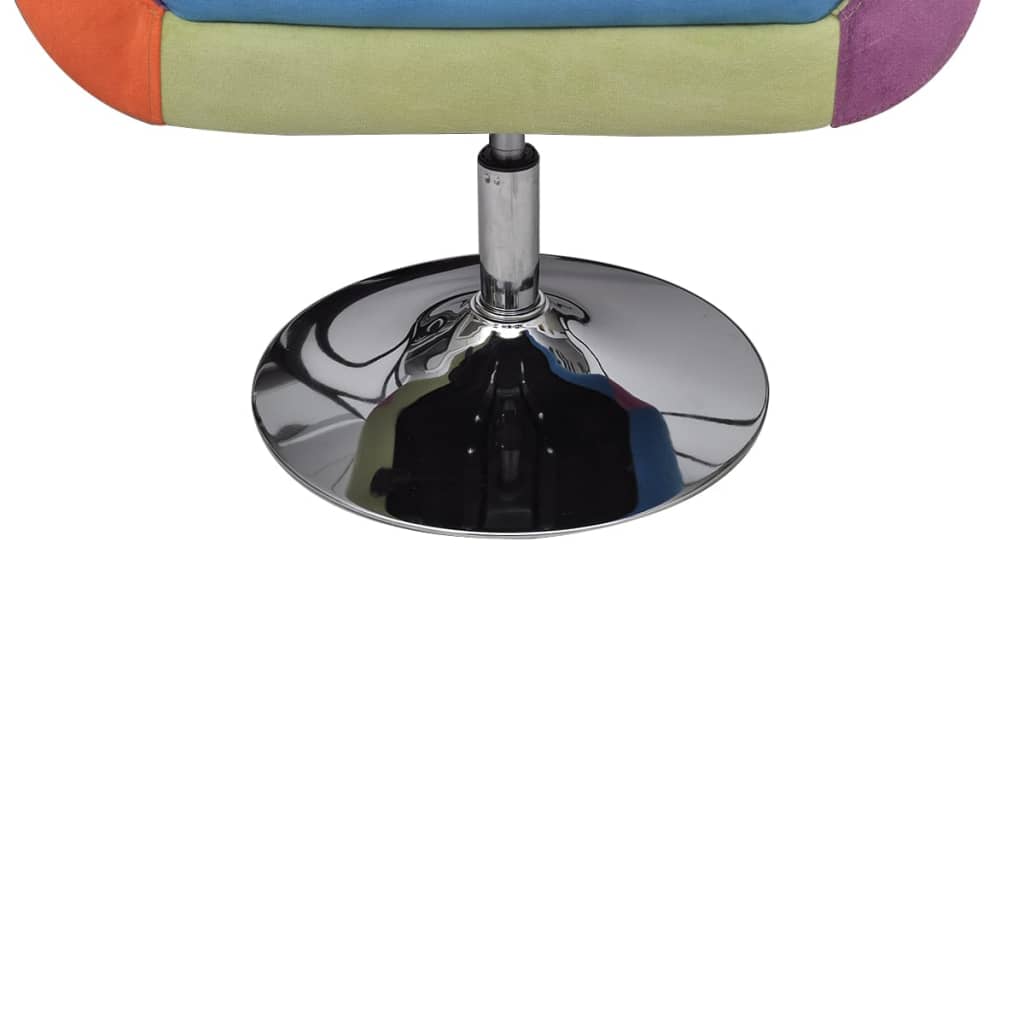 Fauteuil Avec Design De Patchwork Cube Tissu
