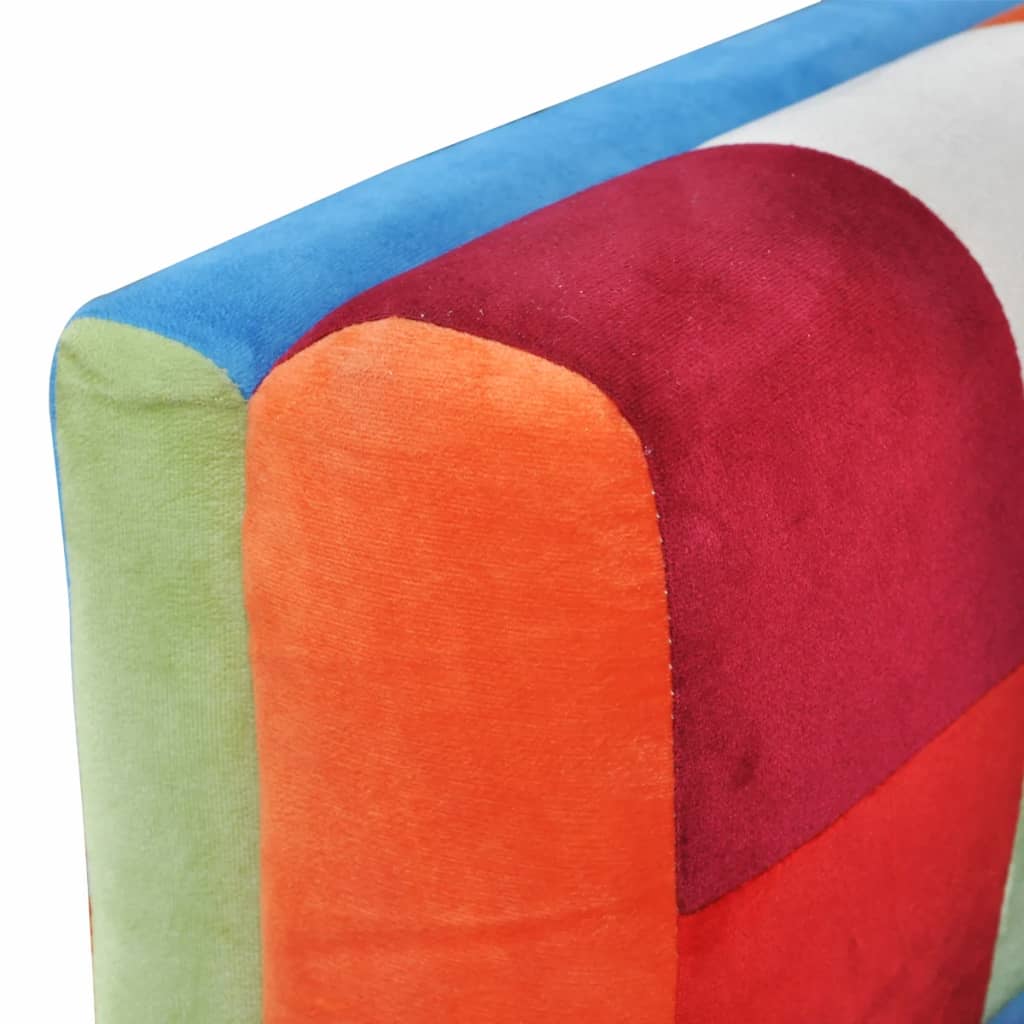 Fauteuil Cube Avec Design De Patchwork Chrome Tissu Marron
