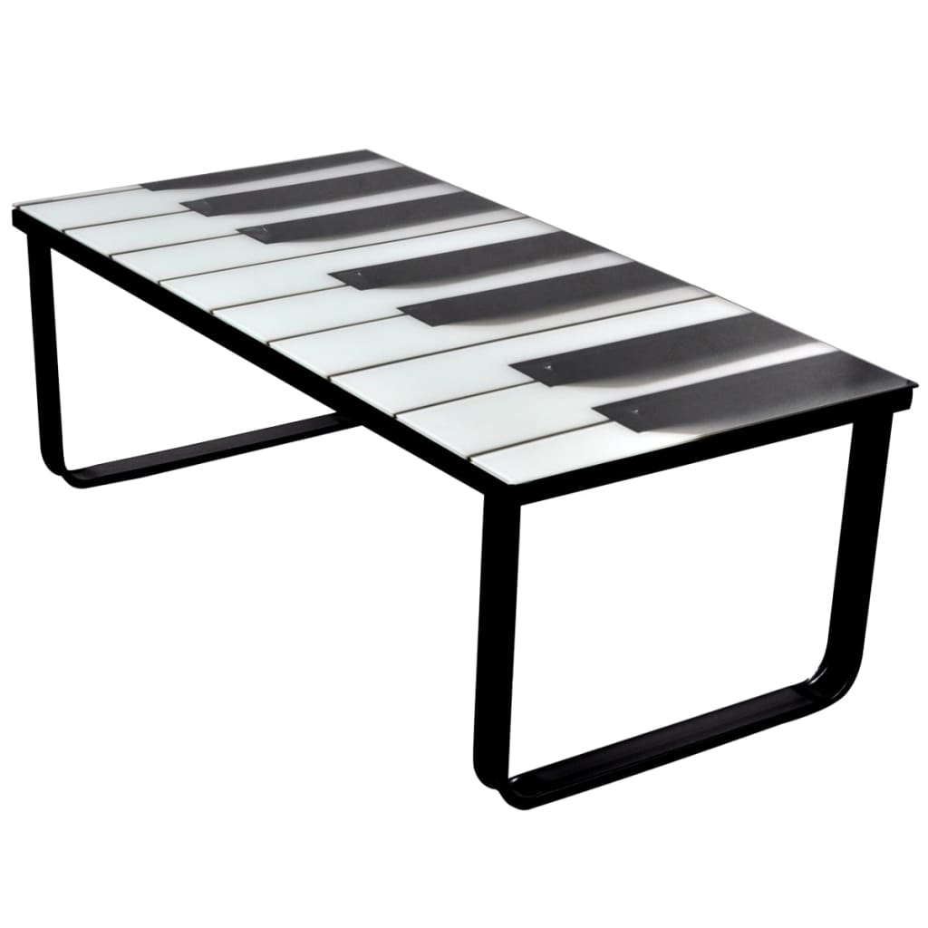 Table Basse Avec Impression De Dessus De Table En Verre