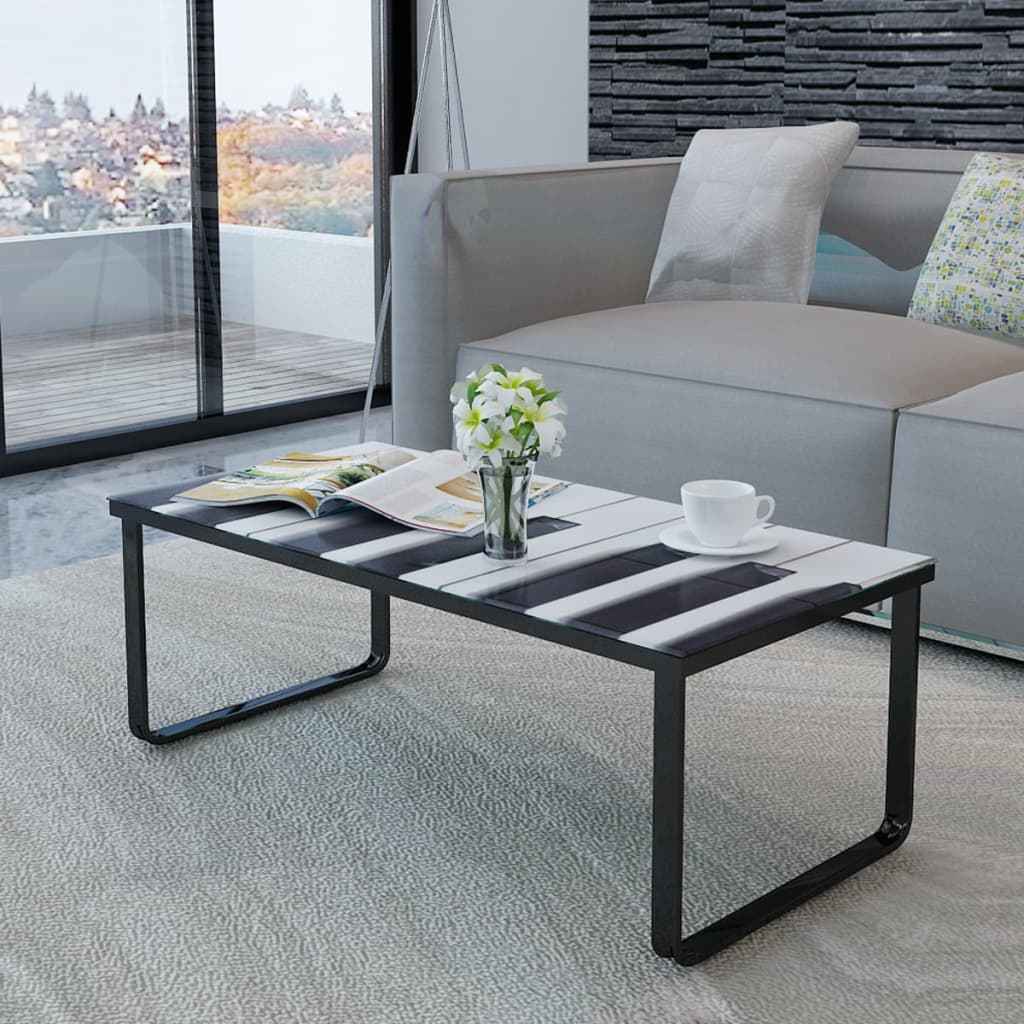 Table Basse Avec Impression De Dessus De Table En Verre