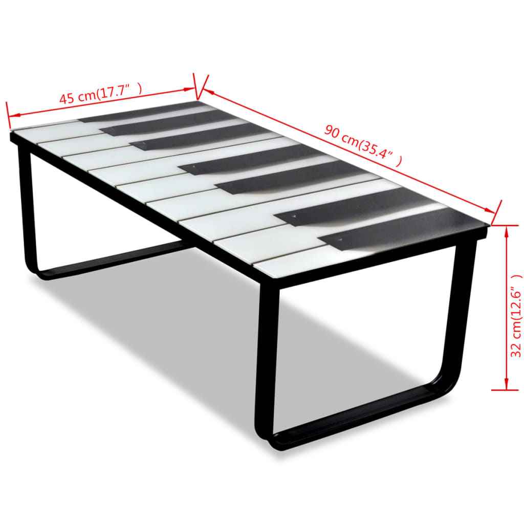 Table Basse Avec Impression De Dessus De Table En Verre