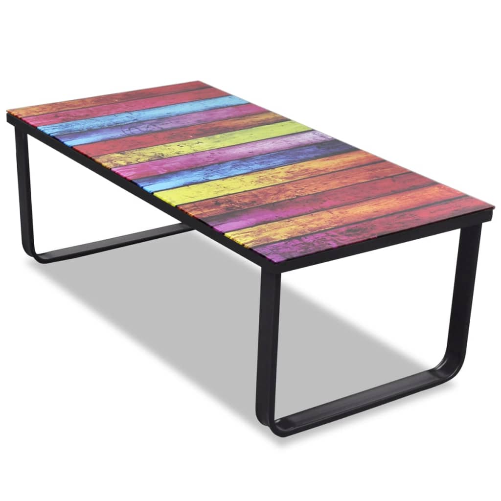 Table Basse Avec Impression De Dessus De Table En Verre