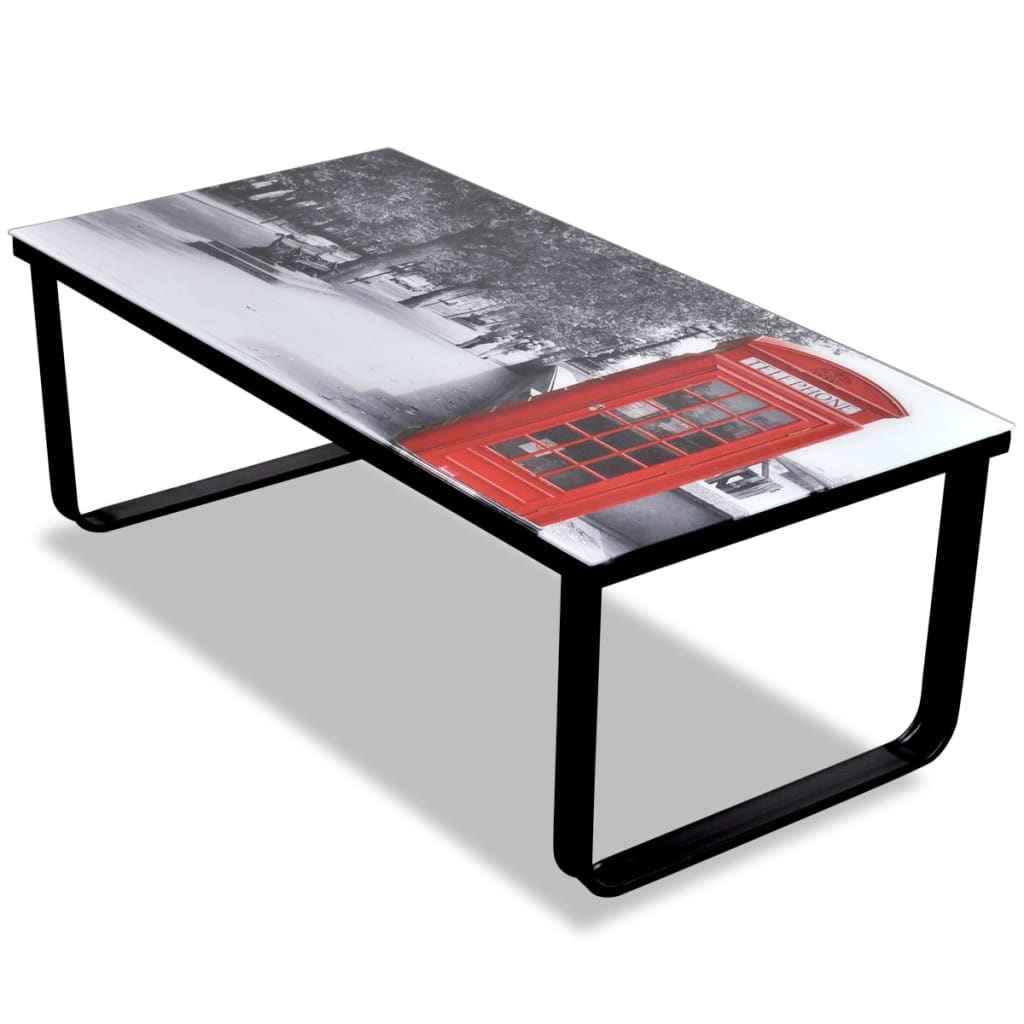 Table Basse Avec Impression De Dessus De Table En Verre