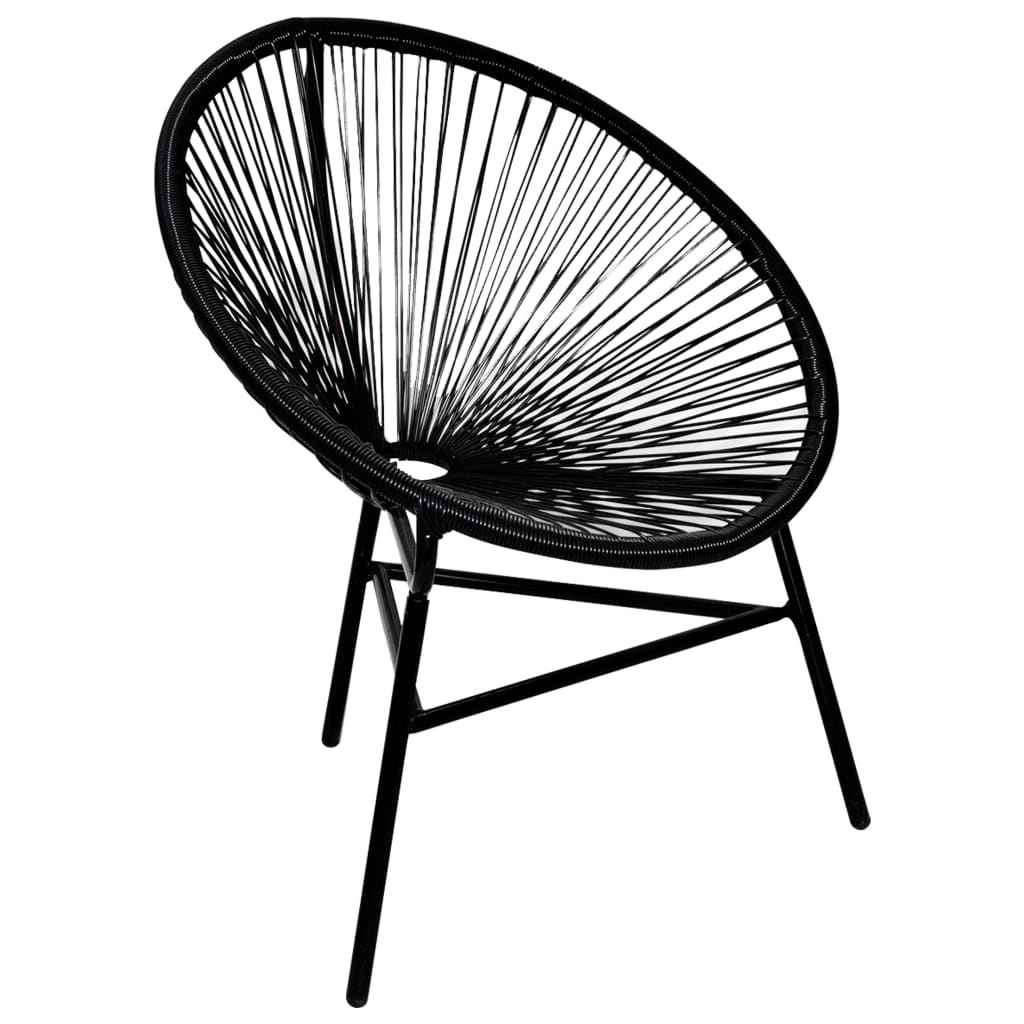 Chaise De Jardin Sous Forme De Lune Résine Tressée