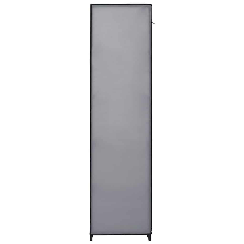 Wardrobe with Compartments and Rods Grey 150x45x176 cm Fabric