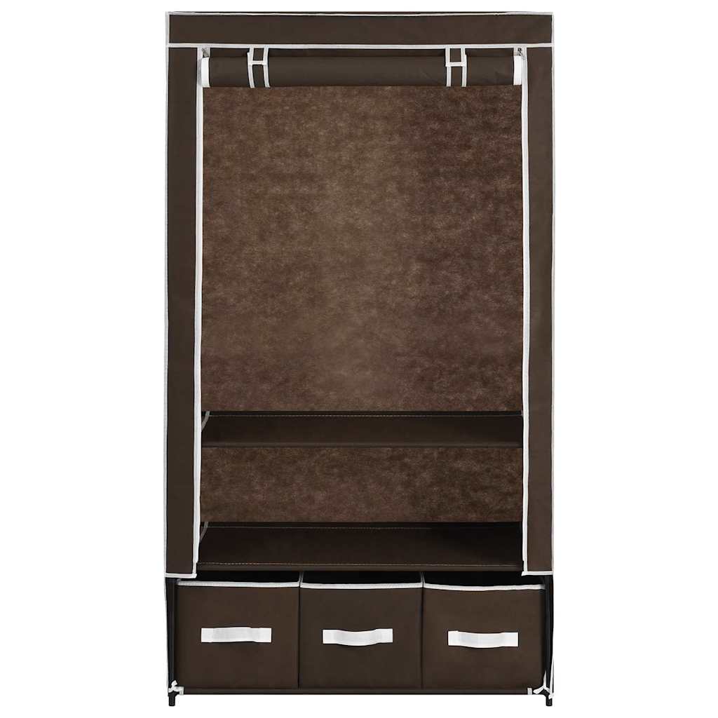 Garde-robe Marron 87x49x159 cm Tissu