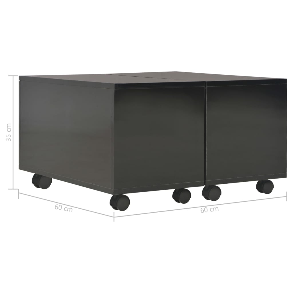 Table Basse Brillant Bois D'ingénierie