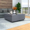Table Basse Brillant Bois D'ingénierie