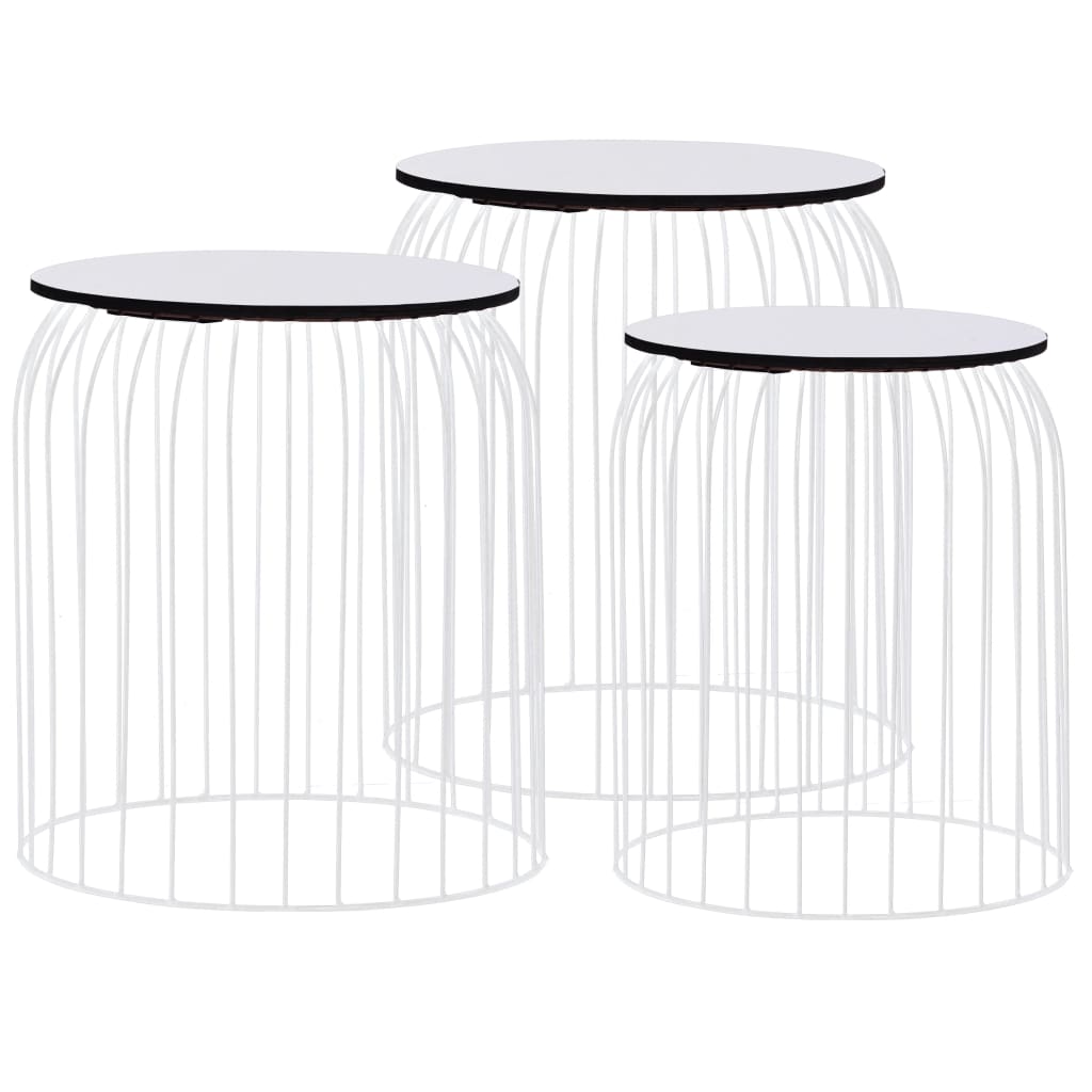 Tables basses 3 pcs Blanc