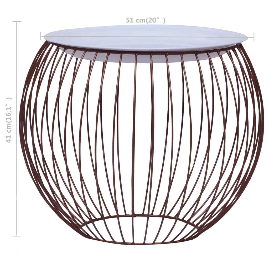 Table Basse Doré Ø 51 Cm