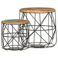 Tables Basses 2 Pcs Bois De Récupération Massif