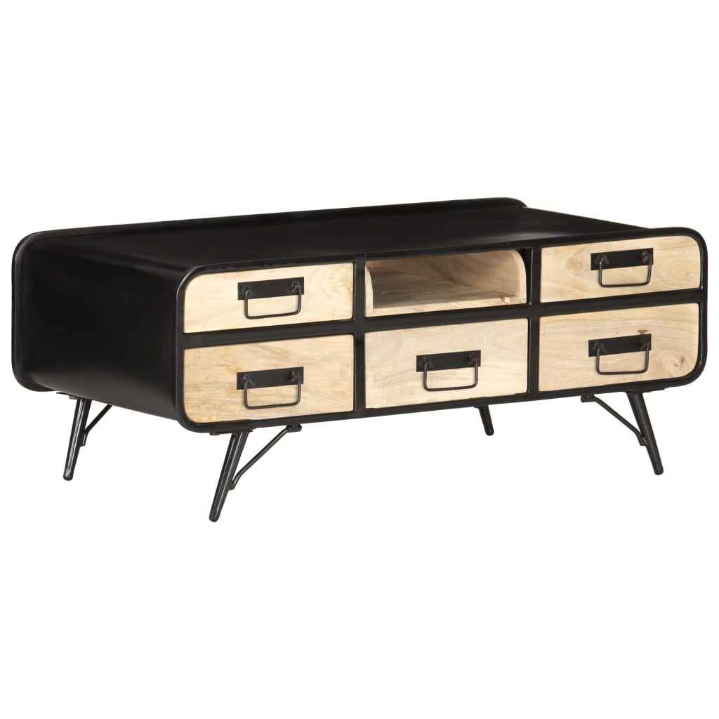Table Basse 100X50X40 Cm Bois De Manguier Massif