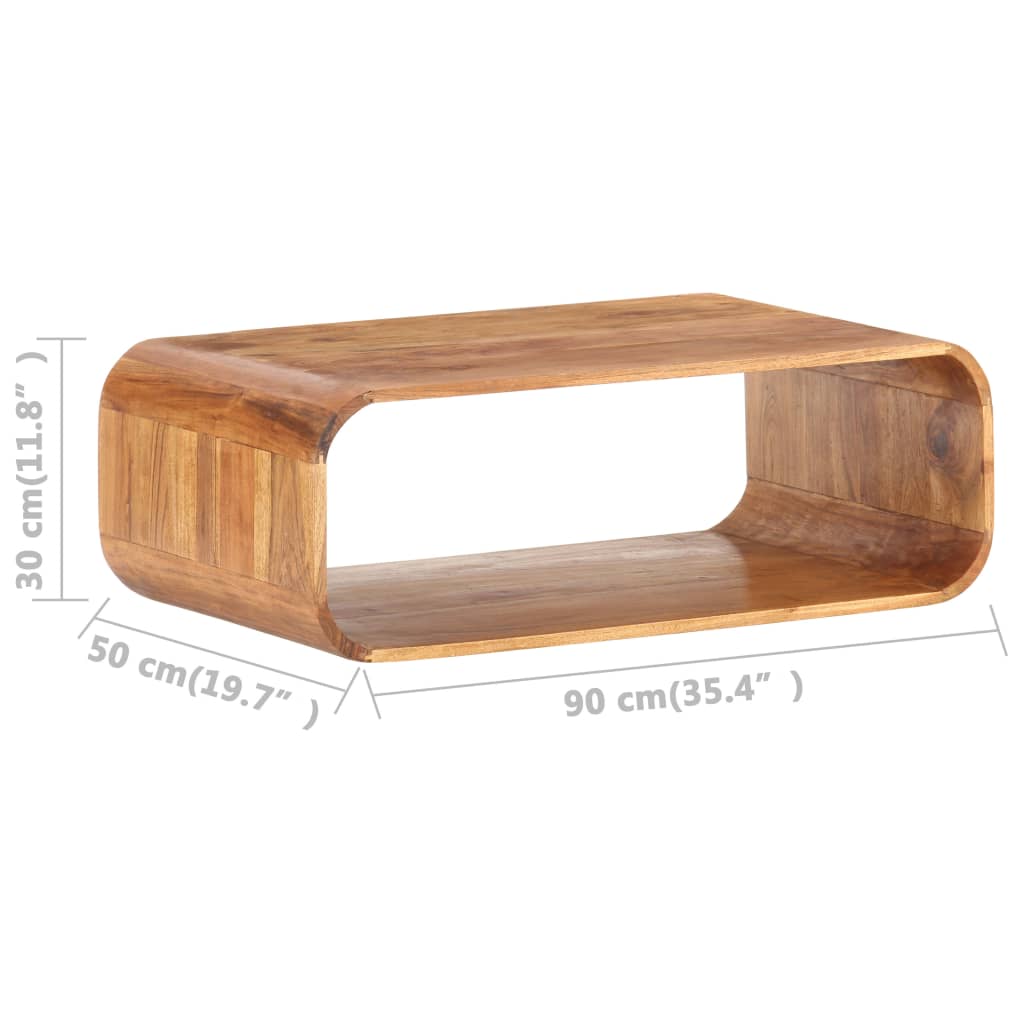 Table Basse 90X50X30 Cm Bois D'acacia Massif