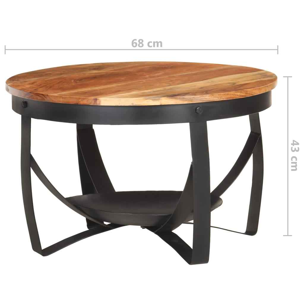 Table Basse Ø Bois D'acacia Solide
