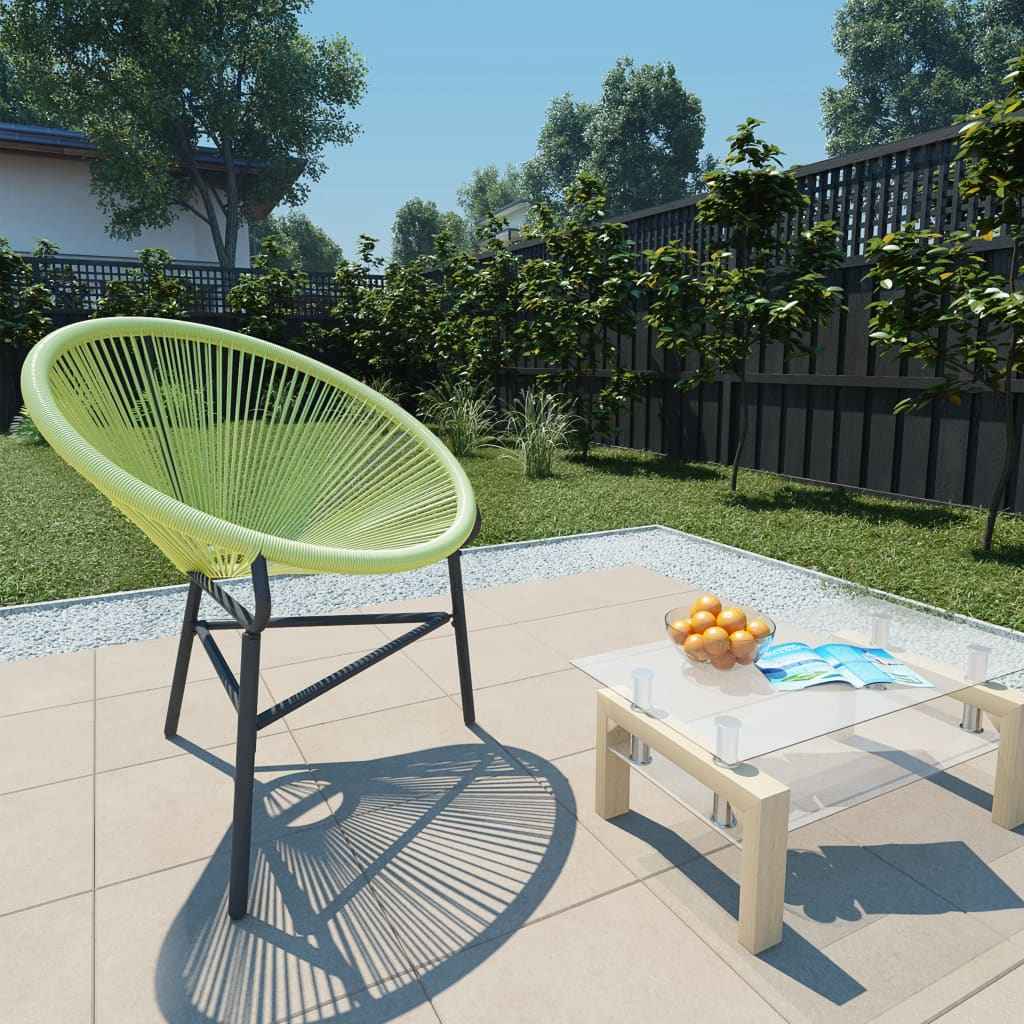 Chaise De Jardin Sous Forme De Lune Résine Tressée