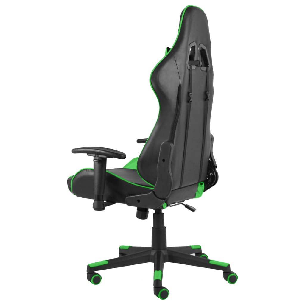 Swivel Gaming Chair Green PVC