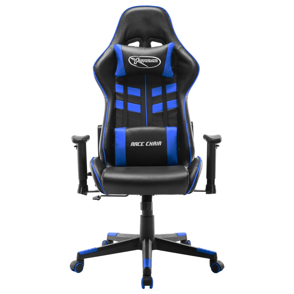 Gaming chair Black and blue Faux leather