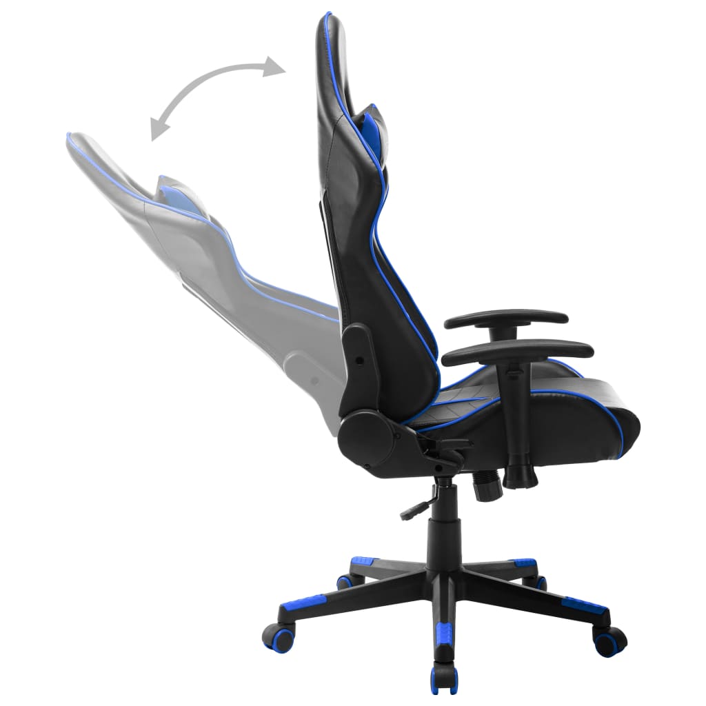 Gaming chair Black and blue Faux leather