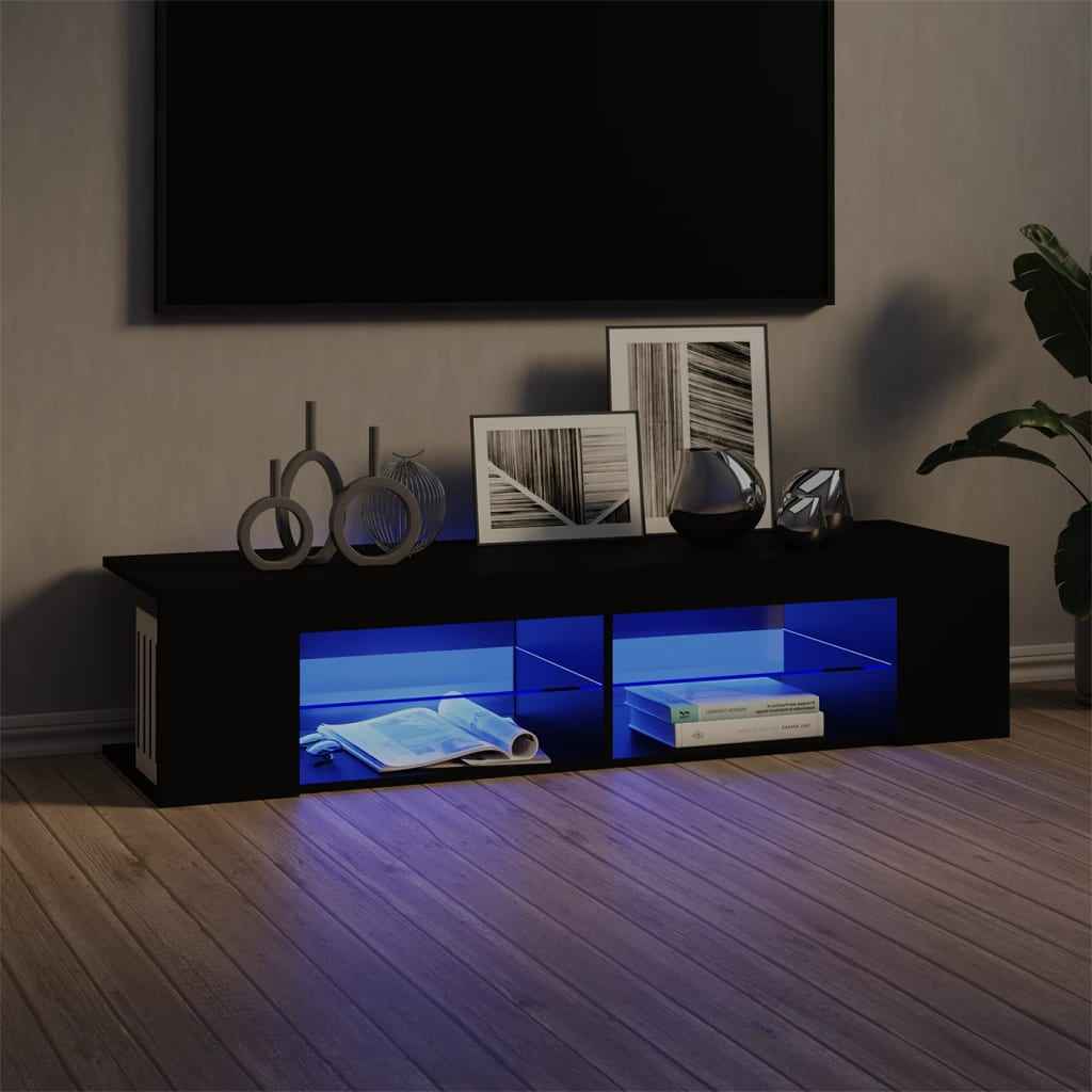 Meuble Tv Avec Lumières Led Bois D'ingénierie