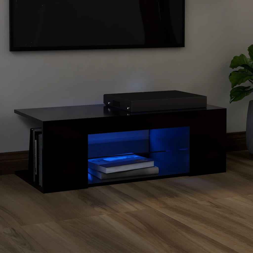 Meuble Tv Avec Lumières Led Bois D'ingénierie