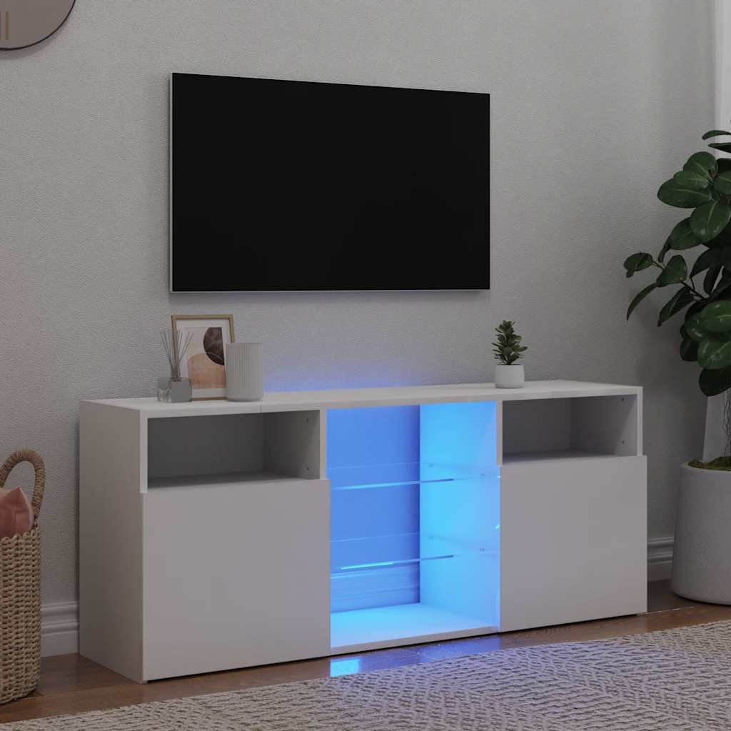 Meuble Tv Avec Lumières Led Bois D'ingénierie