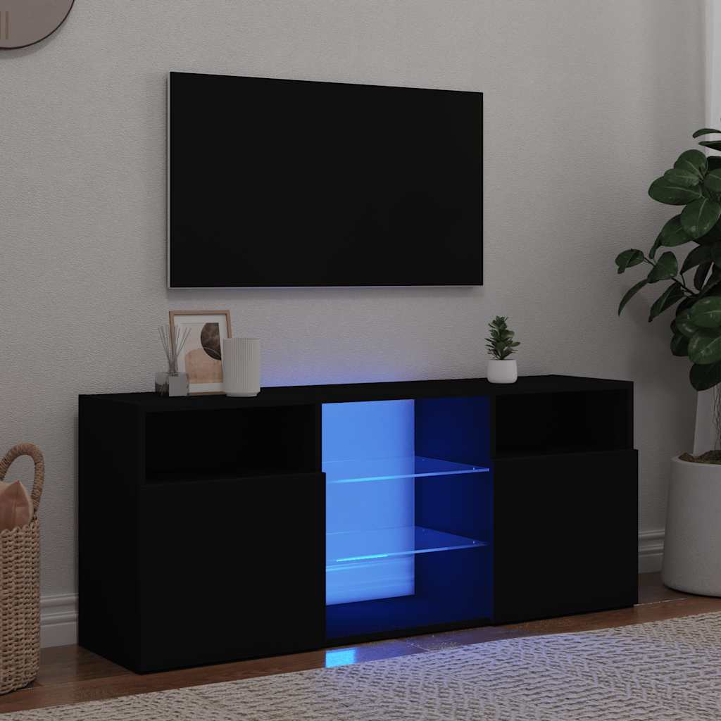 Meuble Tv Avec Lumières Led Bois D'ingénierie