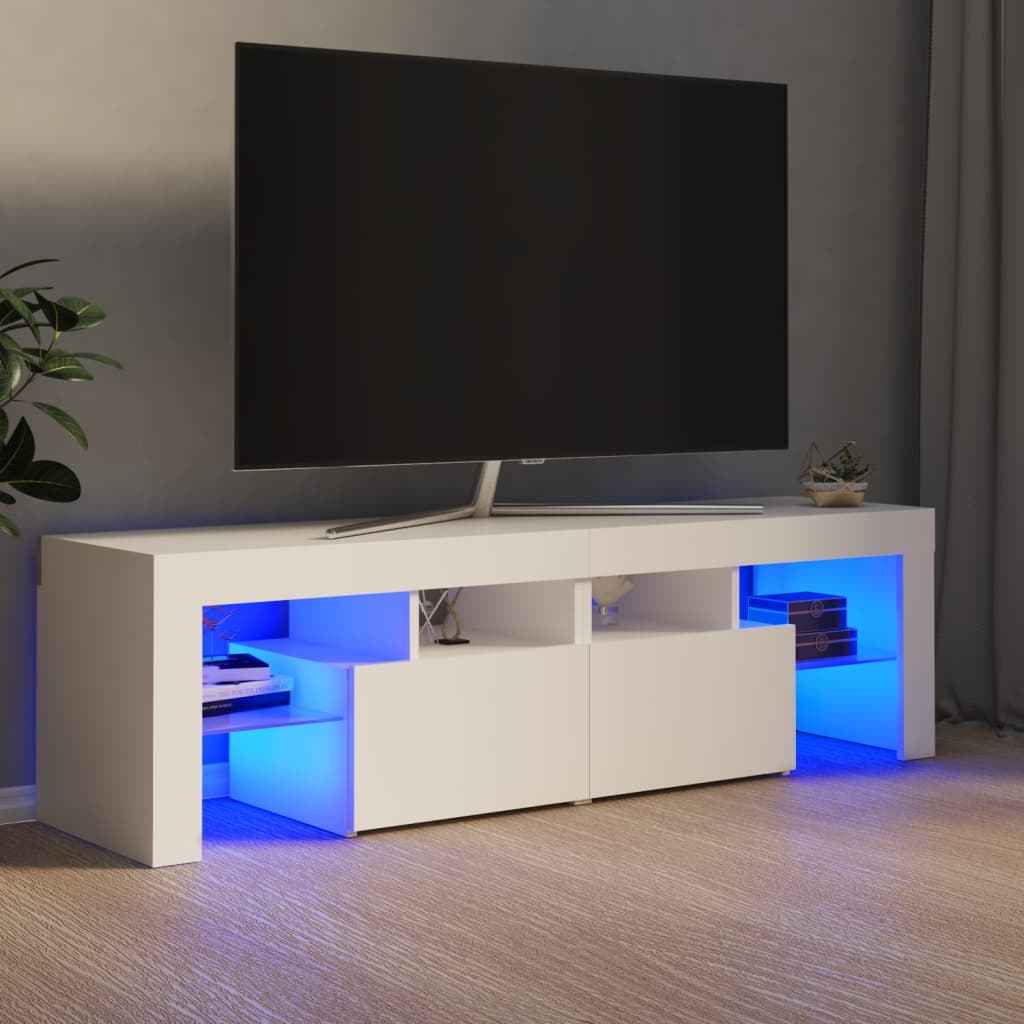 Meuble Tv Avec Lumières Led Bois D'ingénierie