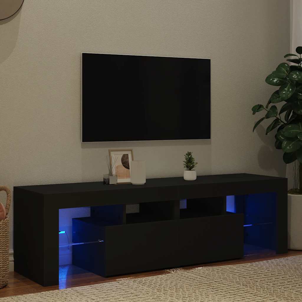 Meuble Tv Avec Lumières Led Bois D'ingénierie