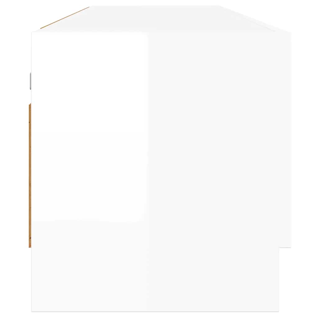 Garde-robe blanc brillant 70x32,5x35 cm bois d'ingénierie