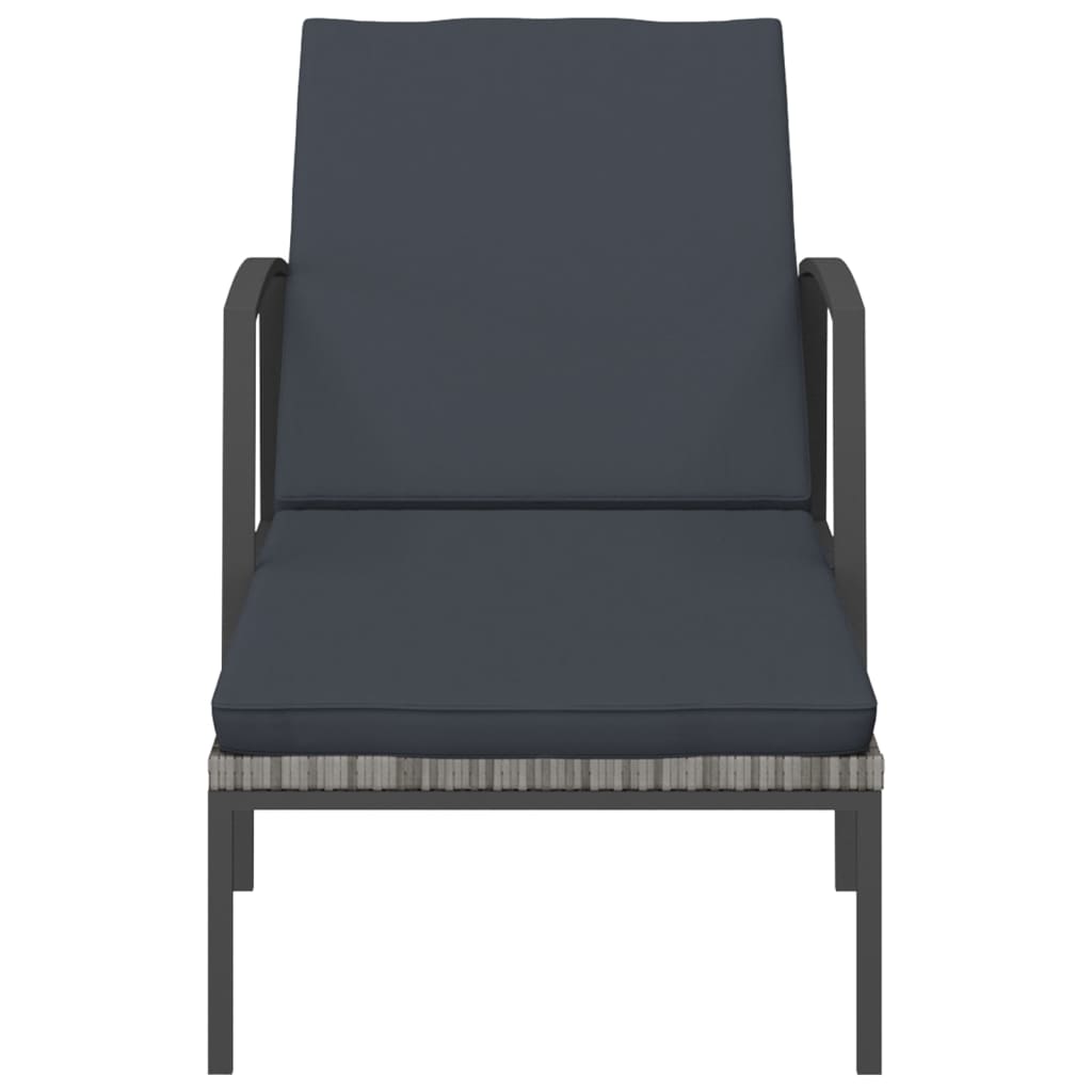 Chaise Longue De Jardin Avec Coussin Résine Tressée
