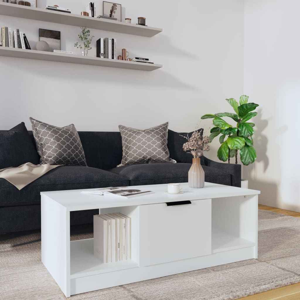 Table Basse 102X50X36Cm Bois D'ingénierie