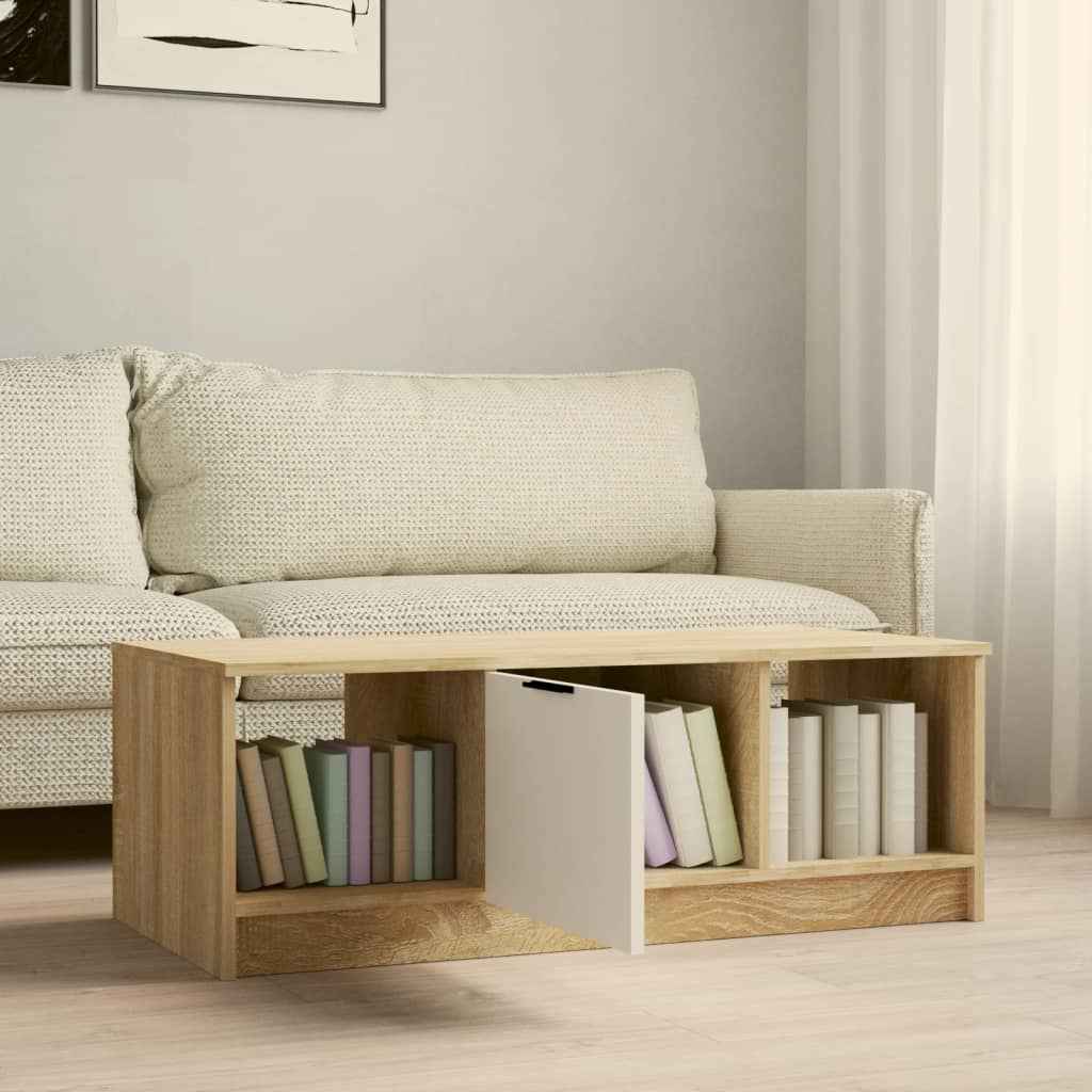 Table Basse 102X50X36Cm Bois D'ingénierie