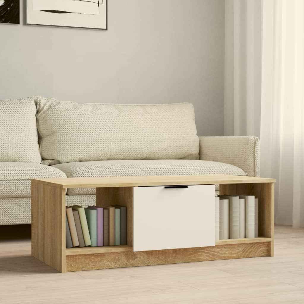 Table Basse 102X50X36Cm Bois D'ingénierie