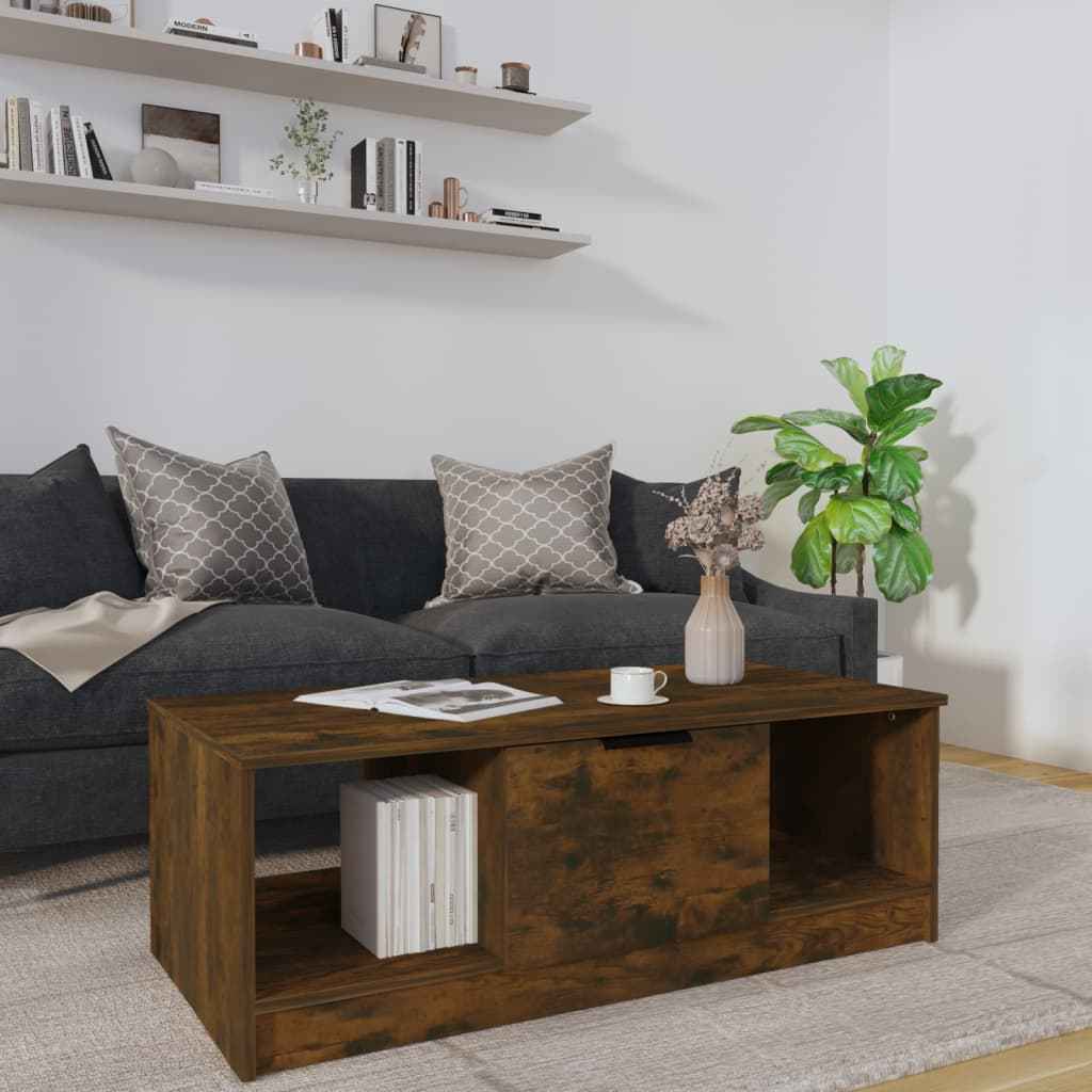 Table Basse 102X50X36Cm Bois D'ingénierie